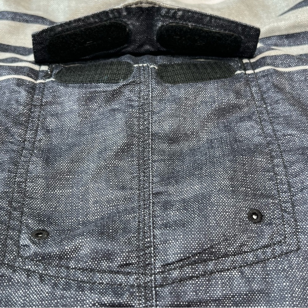 O’NEILL Board Shorts Cargo Side Pocket Swim Gradient Striped Gray Blue Men’s 40 - Picture 12 of 17